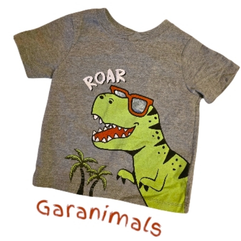 💥4/$25 NWOT!! Garanimals Gray and Green Dinosaur Tee, Size: 18months